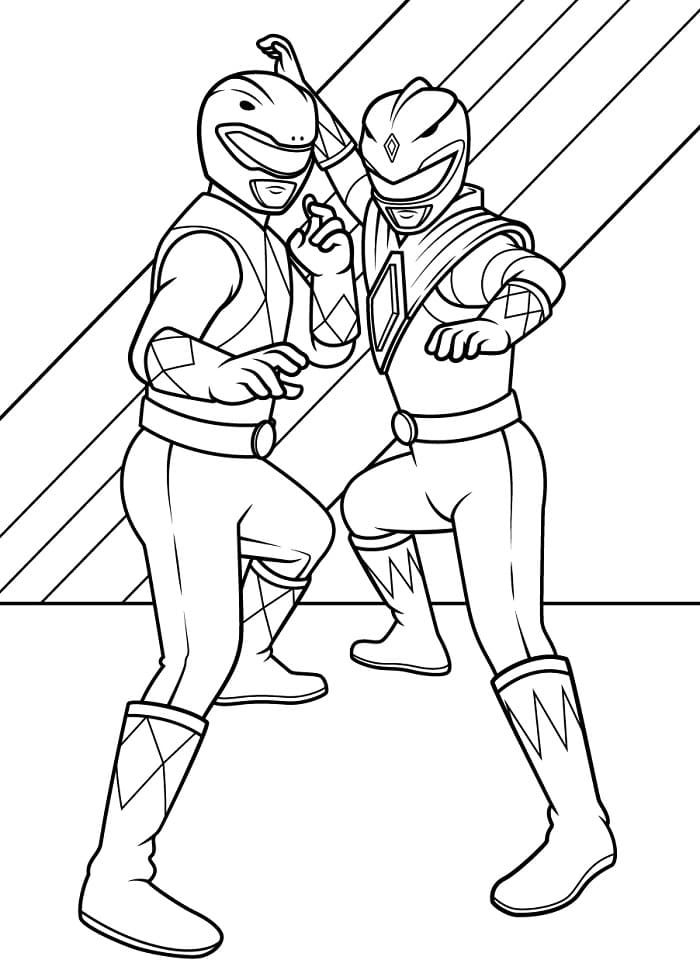 Nádherní Power Rangers omalovánka