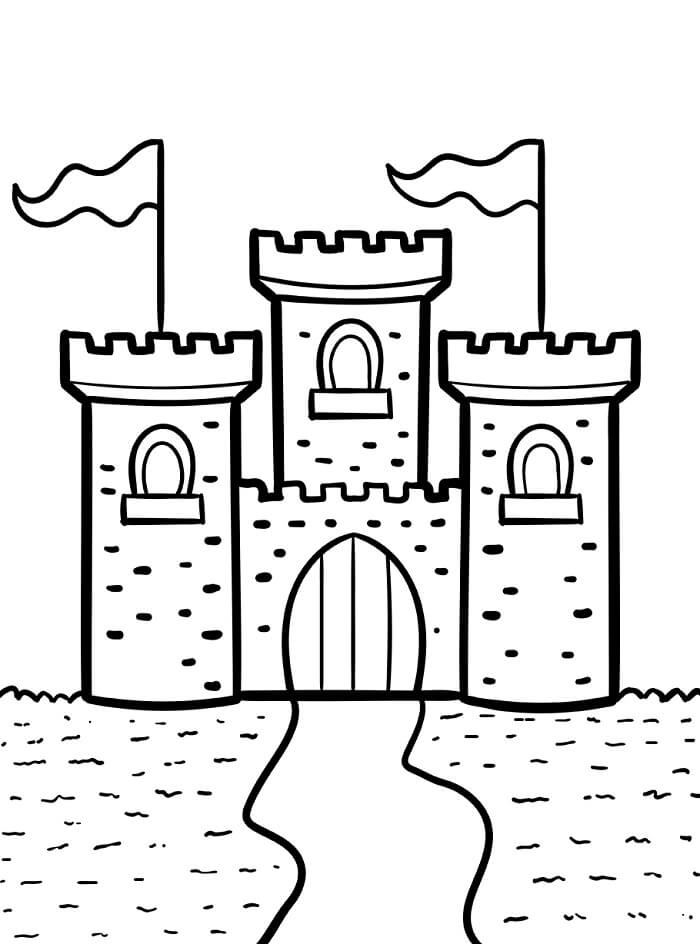 Nádherný Hrad omalovánka