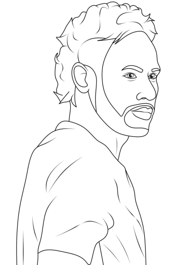 Omalovánka Neymar Tisknutelný Bez Poplatku