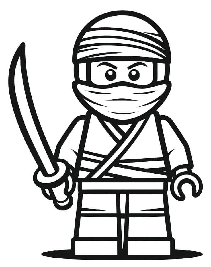 Ninjago pro 5leté Děti omalovánka