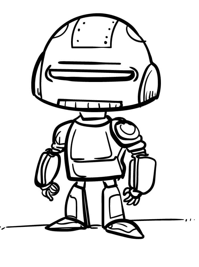 Normální Robot omalovánka