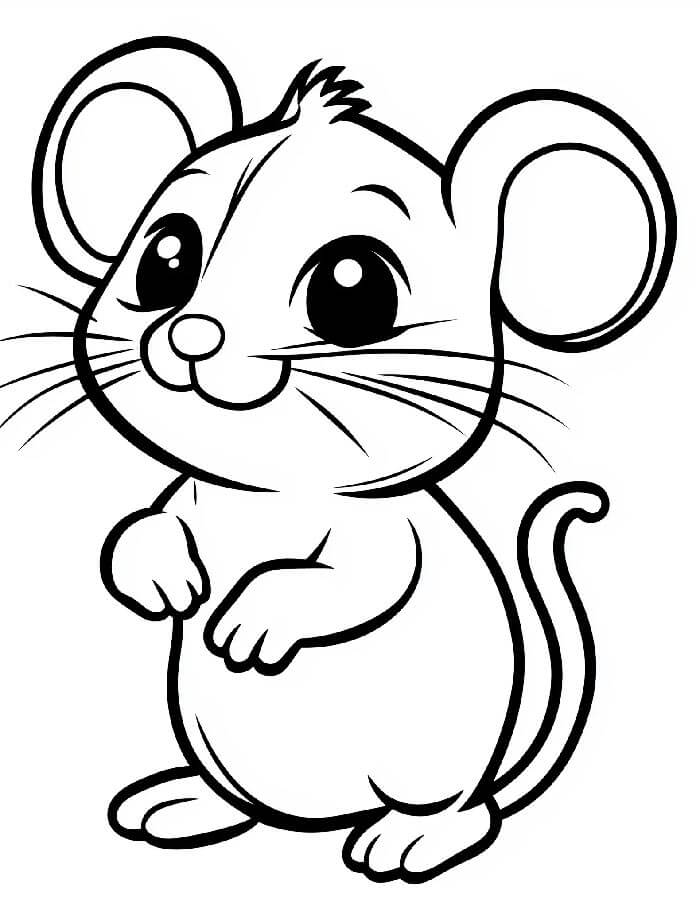 Obrázek Myš zdarma omalovánka