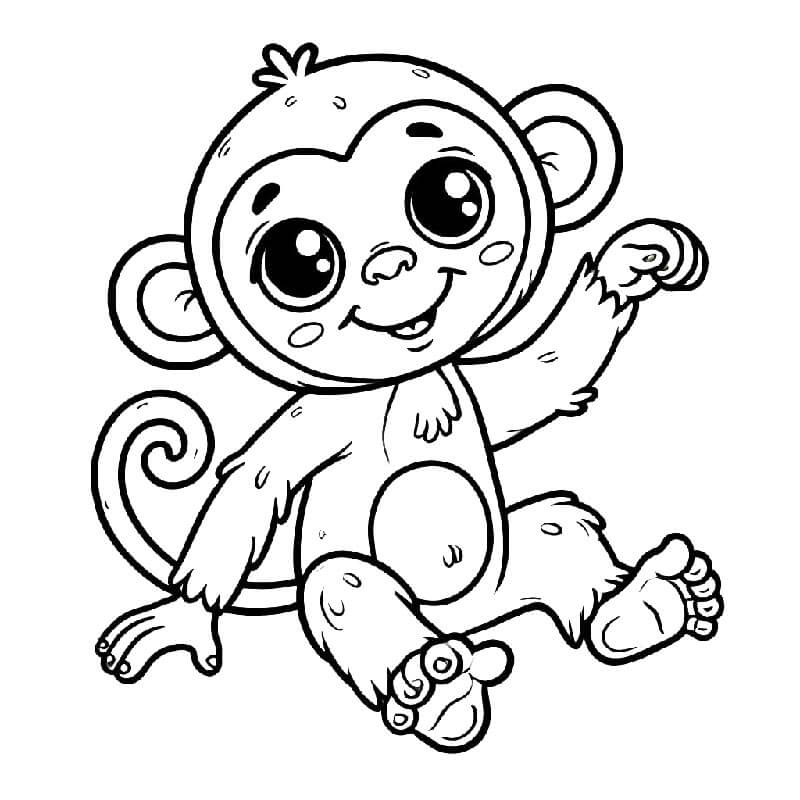 Opice Tisknutelná Zdarma omalovánka