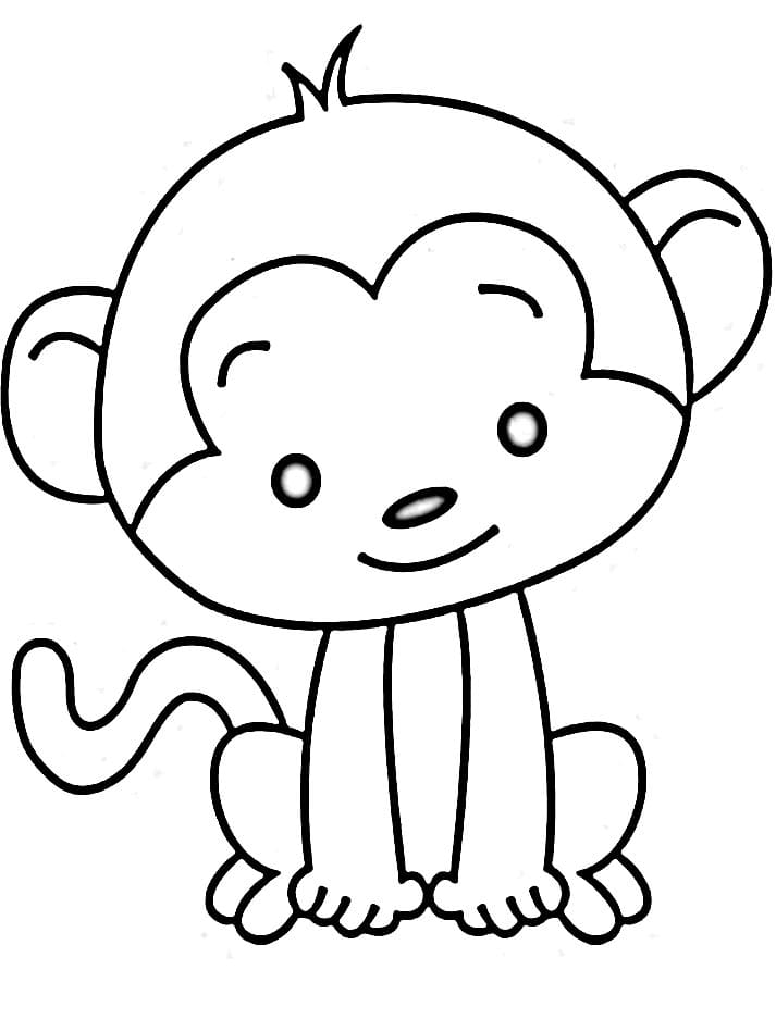 Opice Zdarma omalovánka