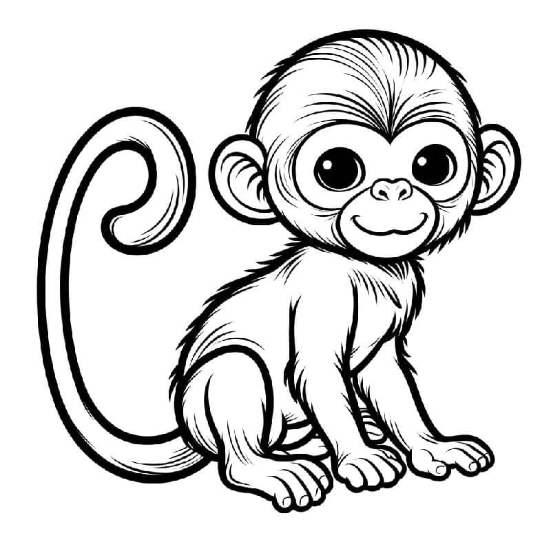 Opice k Vymalování omalovánka
