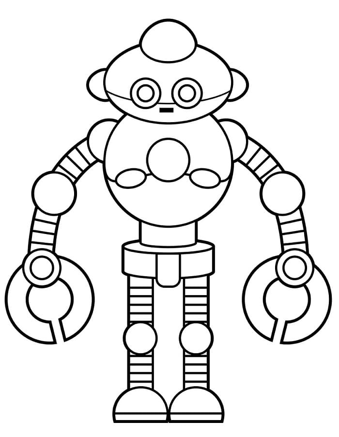 Pěkný Robot omalovánka