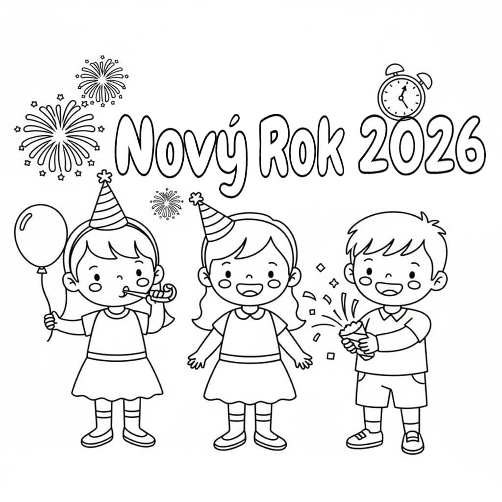 Omalovánky Nový Rok 2026