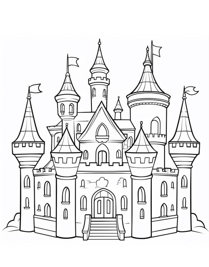 Perfektní Hrad omalovánka