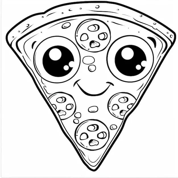 Pizza Obrázek omalovánka