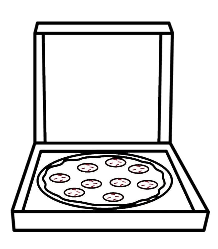 Pizza Tisknutelná pro Děti omalovánka