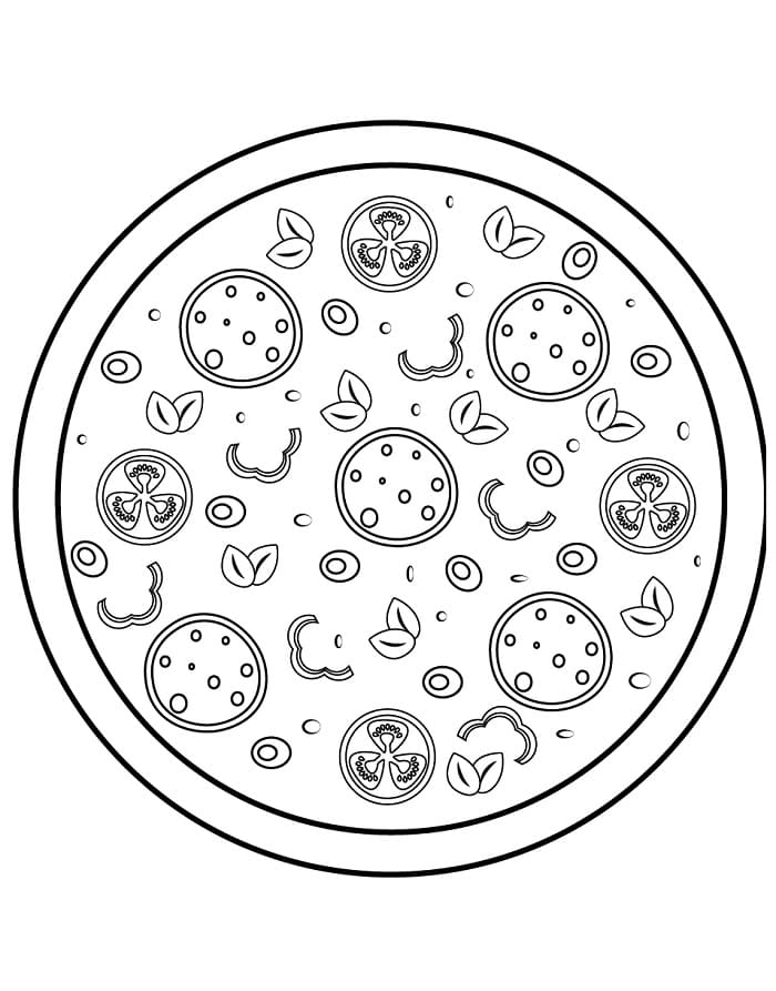 Pizza pro 4leté Děti omalovánka