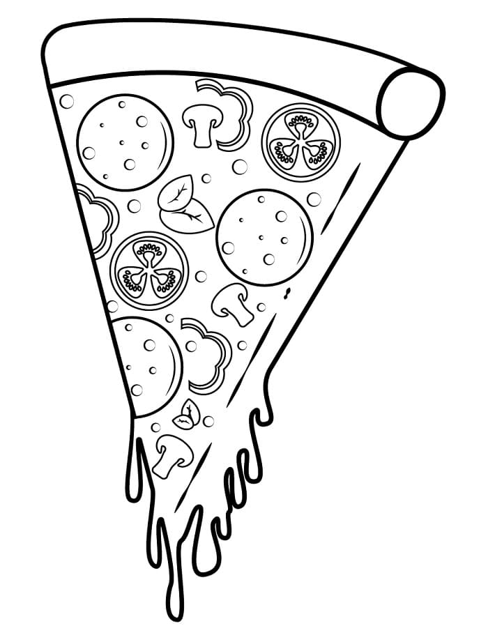 Pizza pro 6leté Děti omalovánka