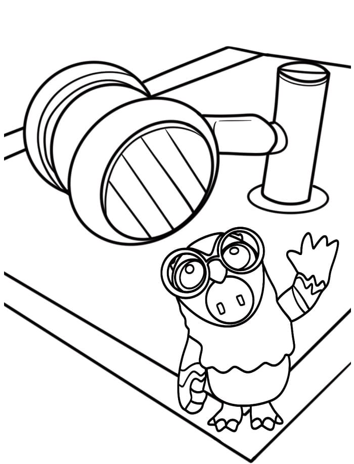 Postava Fall Guys omalovánka