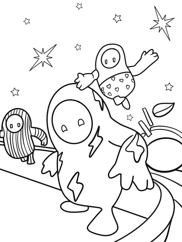 Postava ve Fall Guys omalovánka