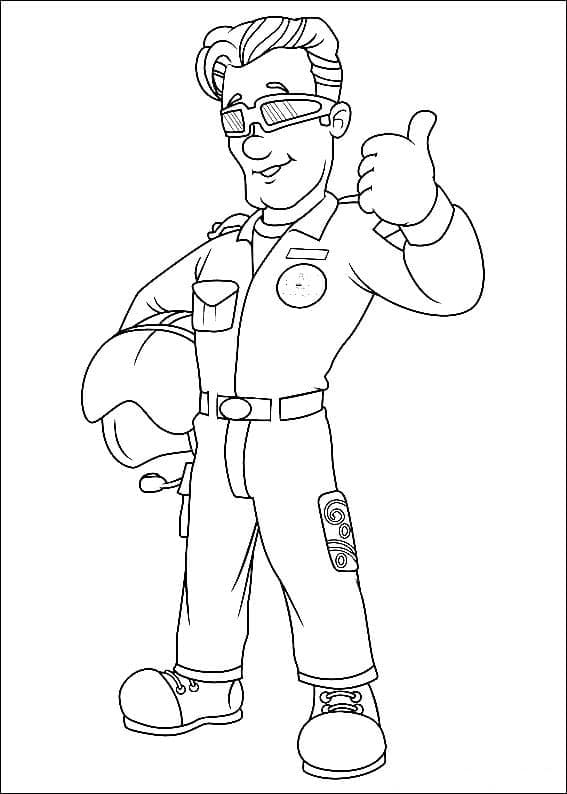 Požárník Sam 1 omalovánka
