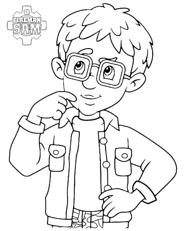 Požárník Sam Zcela Zdarma omalovánka