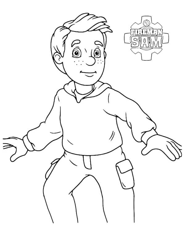 Požárník Sam Zdarma omalovánka