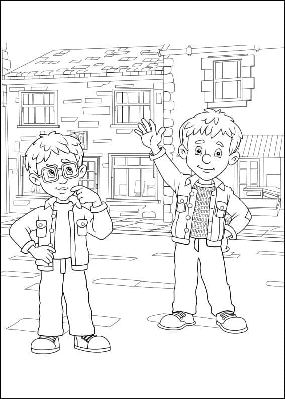 Požárník Sam k Vybarvení omalovánka