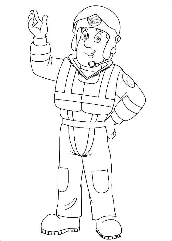 Požárník Sam pro 1leté Děti omalovánka