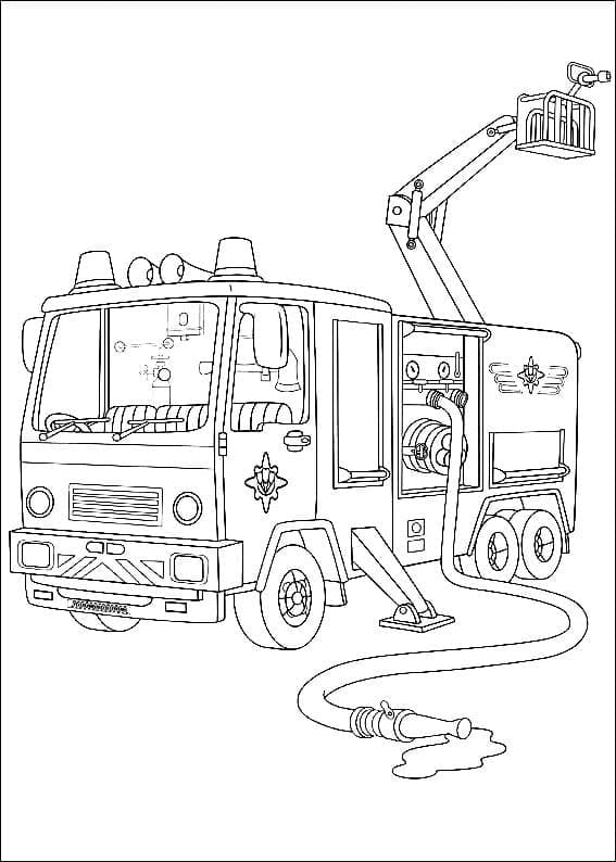 Požárník Sam pro 5leté Děti omalovánka