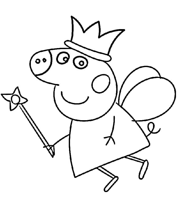 Prasátko Peppa Tisknutelná Zdarma omalovánka