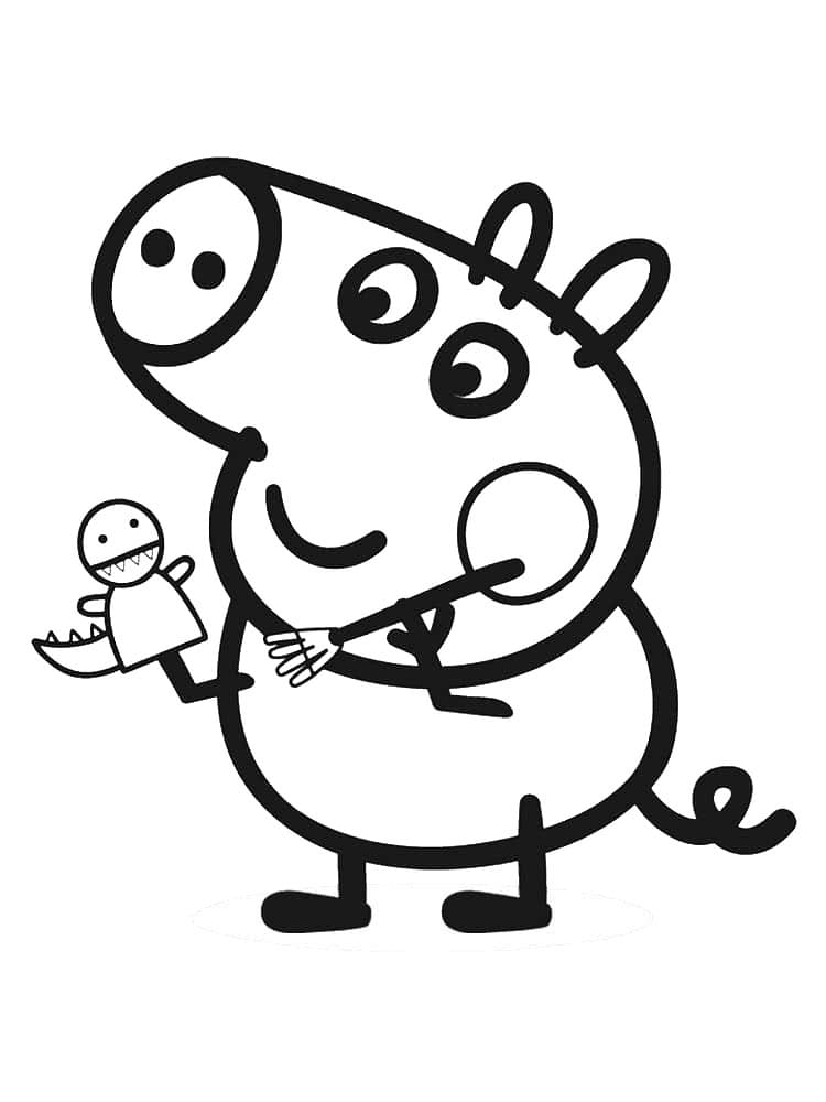 Prasátko Peppa Tisknutelná pro Děti omalovánka