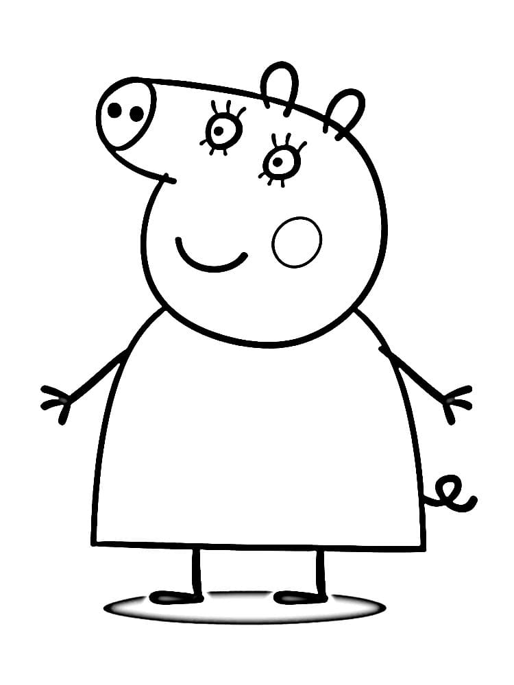 Prasátko Peppa k Vybarvení omalovánka