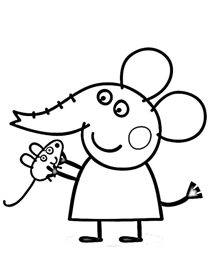 Prasátko Peppa pro 1leté Děti omalovánka