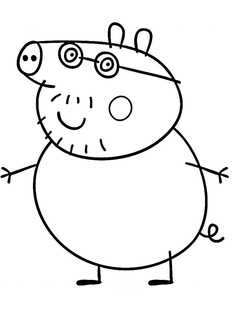 Prasátko Peppa pro 2leté Děti omalovánka