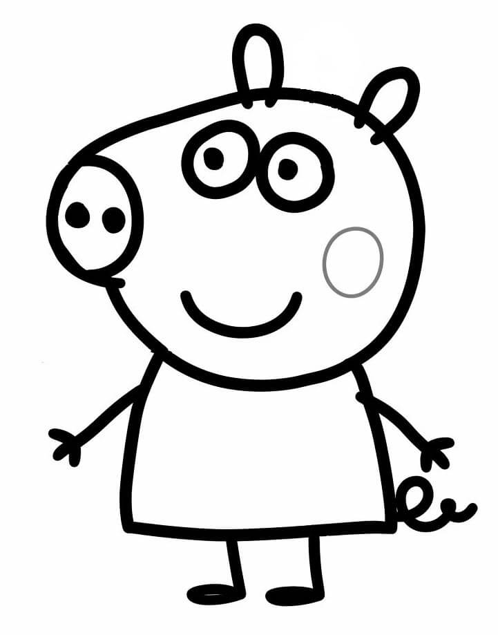 Prasátko Peppa pro 5leté Děti omalovánka
