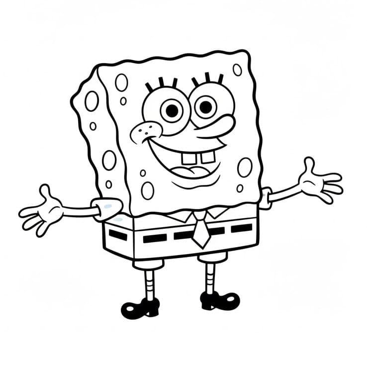 Přátelský ke Spongebobovi omalovánka