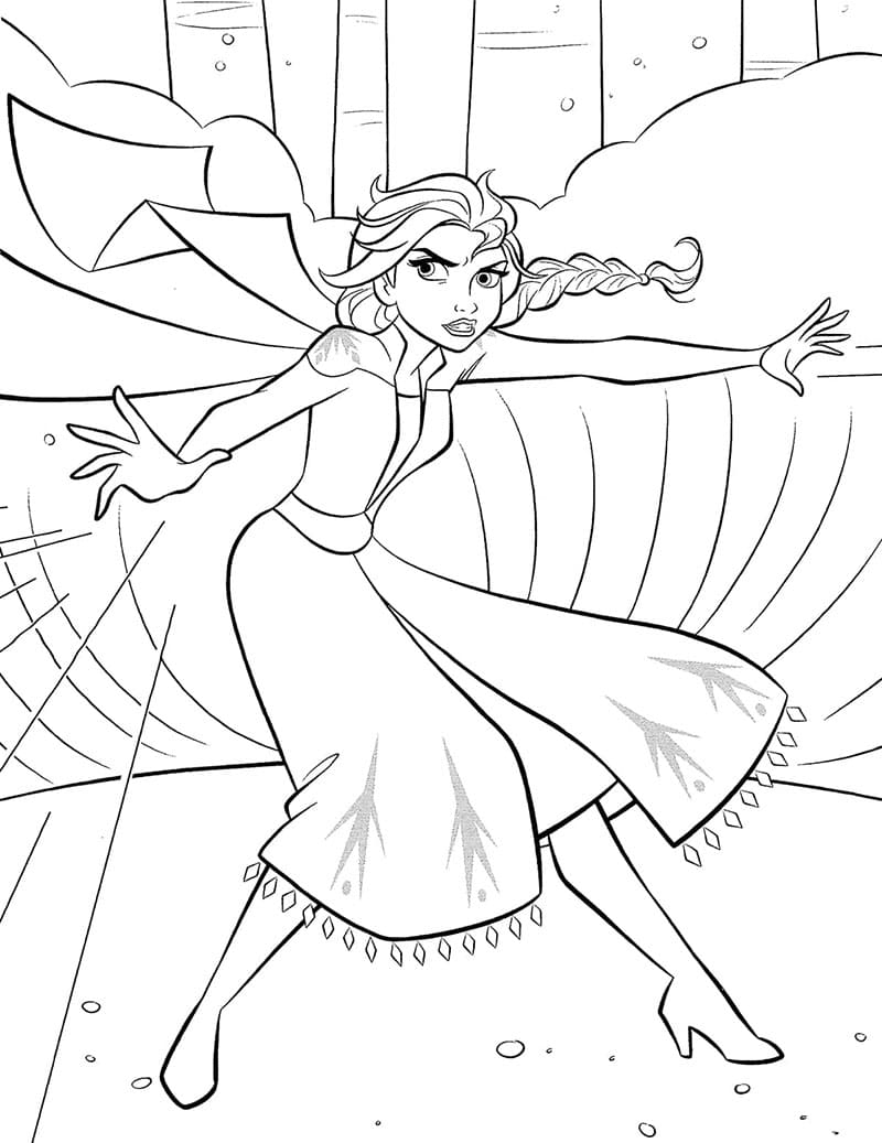 Příjemná Elsa omalovánka