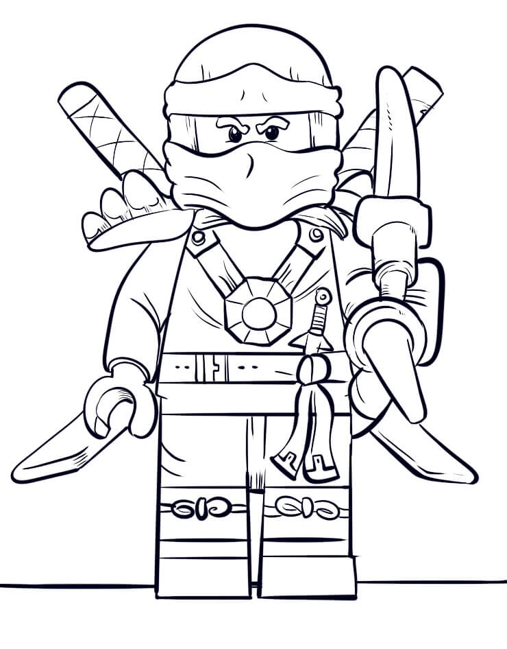 Působivé Lego Ninjago omalovánka