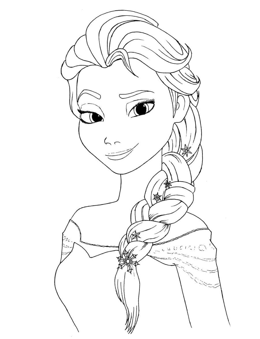 Půvabná Elsa omalovánka