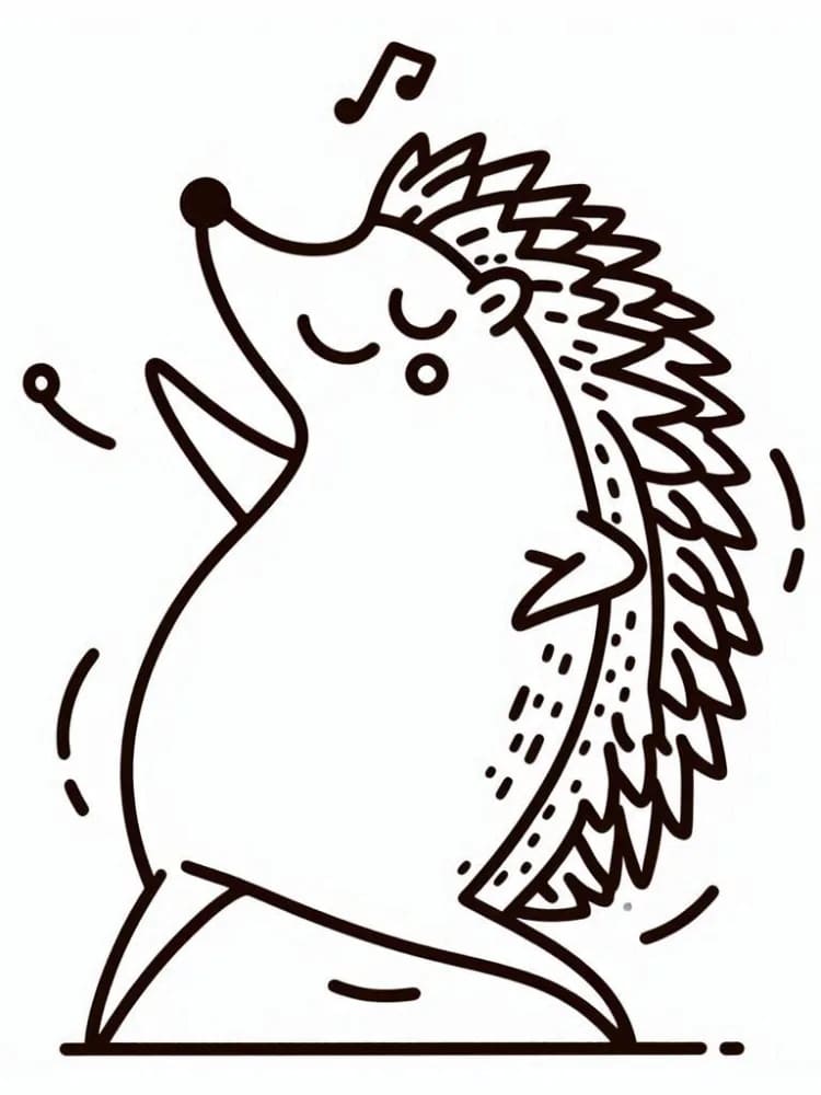 Půvabný Ježek omalovánka