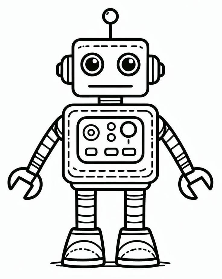 Robot Pro Děti 1 Rok omalovánka