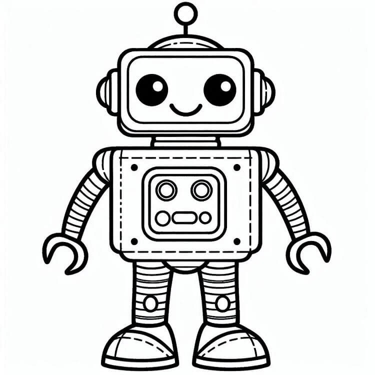 Robot Pro Děti 2 Roky omalovánka