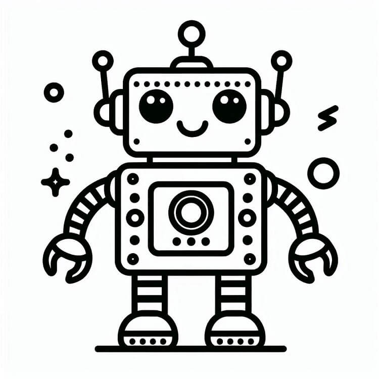 Robot Pro Děti 3 Roky omalovánka