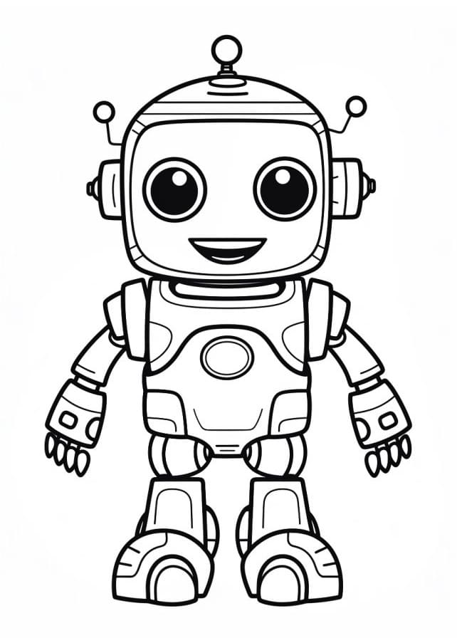 Robot Vytisknutelný Pro Děti omalovánka