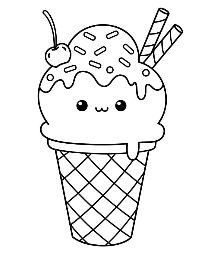 Rozkošná zmrzlina omalovánka
