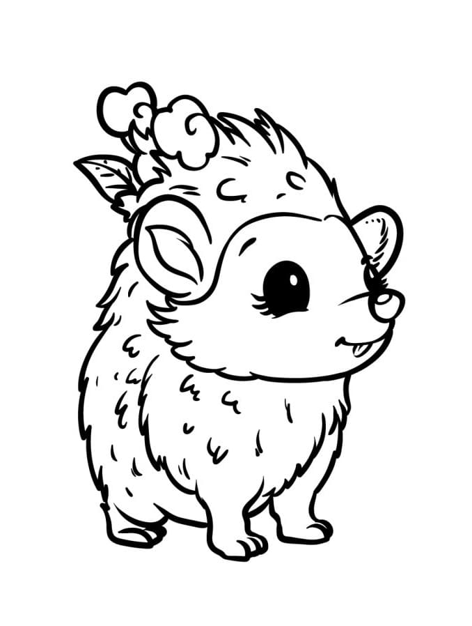 Rozkošný Ježek omalovánka