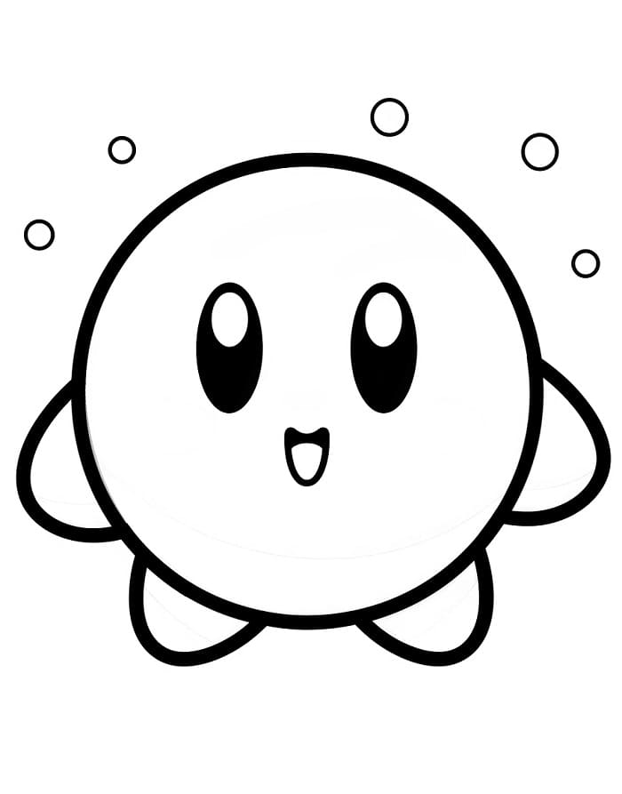Rozkošný Kirby omalovánka
