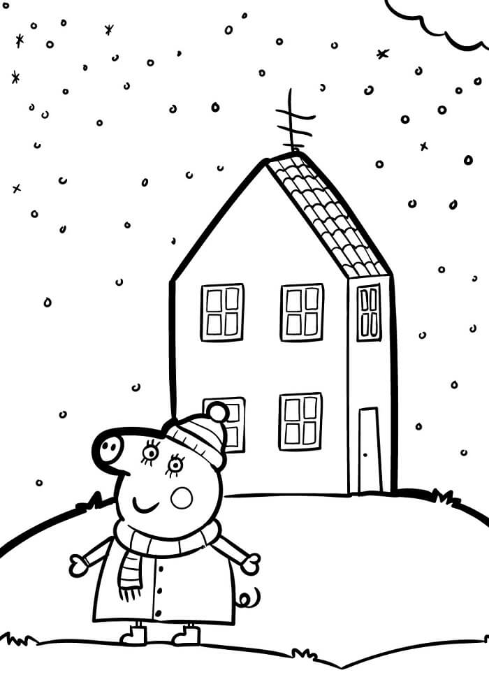 Roztomilá Prasátko Peppa omalovánka