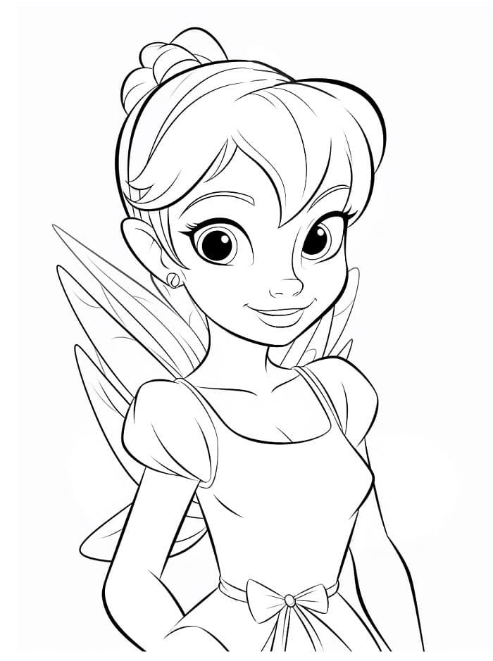 Roztomilá Zvonilka omalovánka