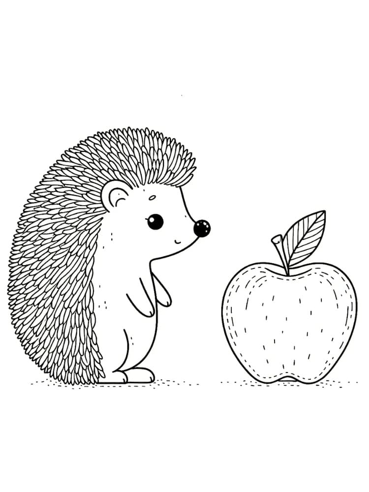 Roztomilý Jeden Ježek omalovánka