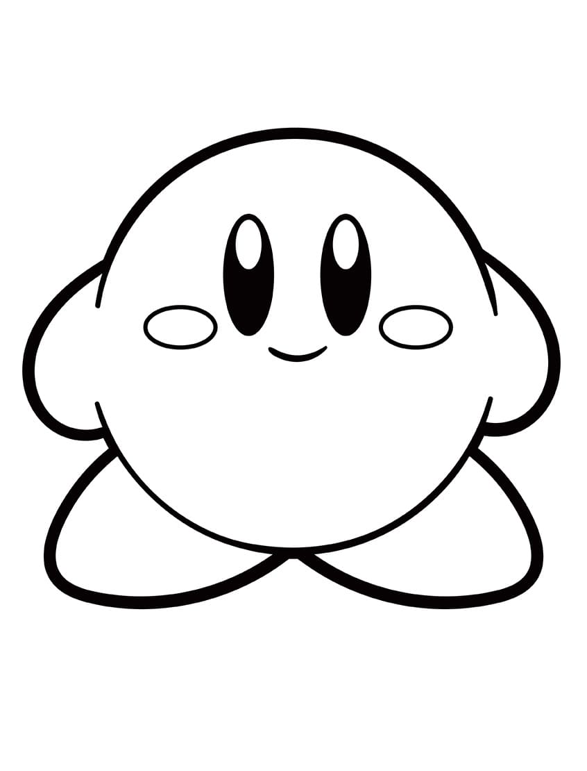 Roztomilý Kirby omalovánka