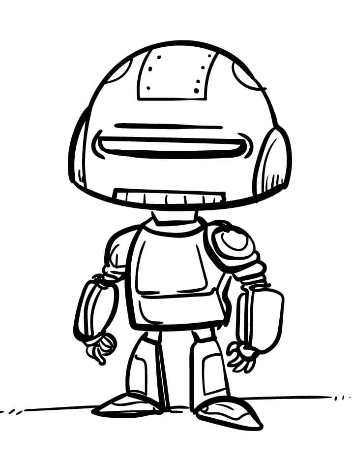 Roztomilý Robot omalovánka