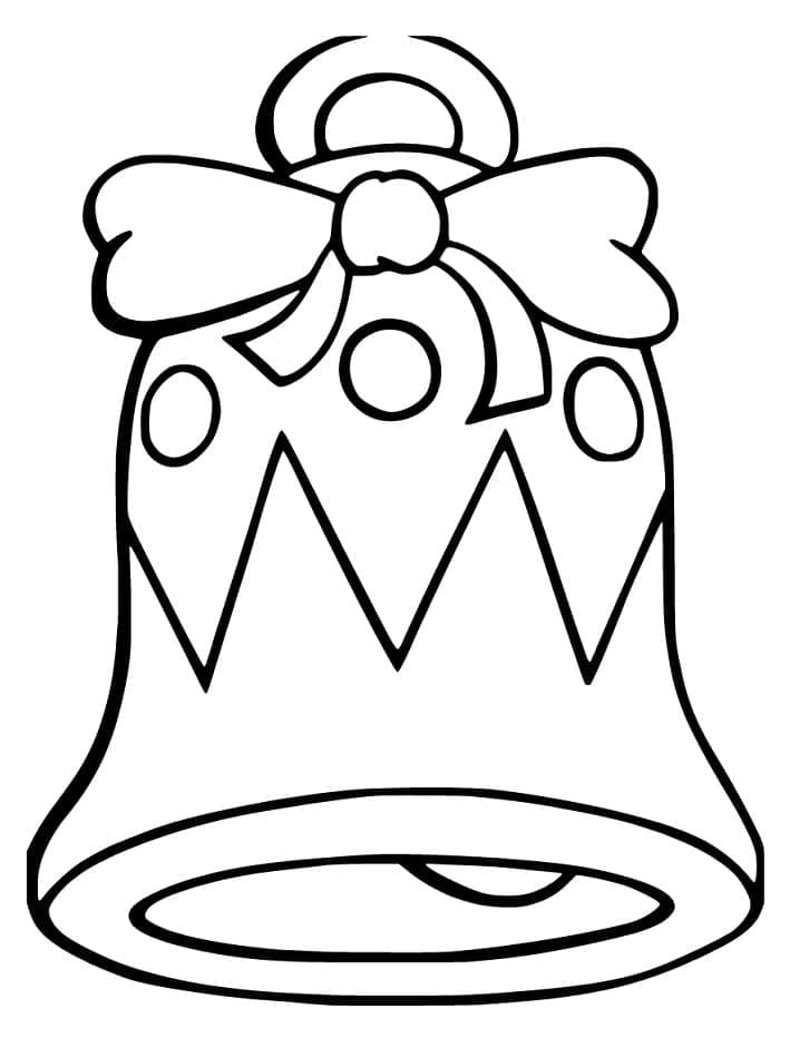 Roztomilý Vánoční Zvonek omalovánka