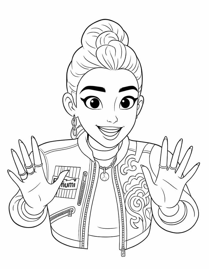 Rumi Kpop Demon Hunters omalovánka