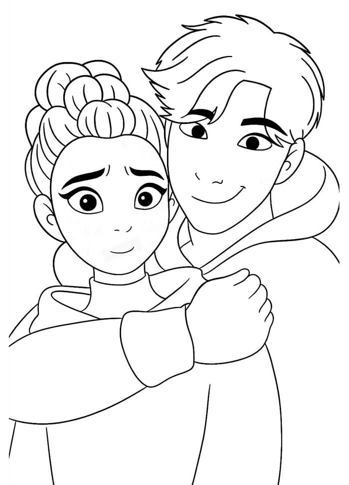 Rumi a Jinu Kpop Demon Hunters omalovánka